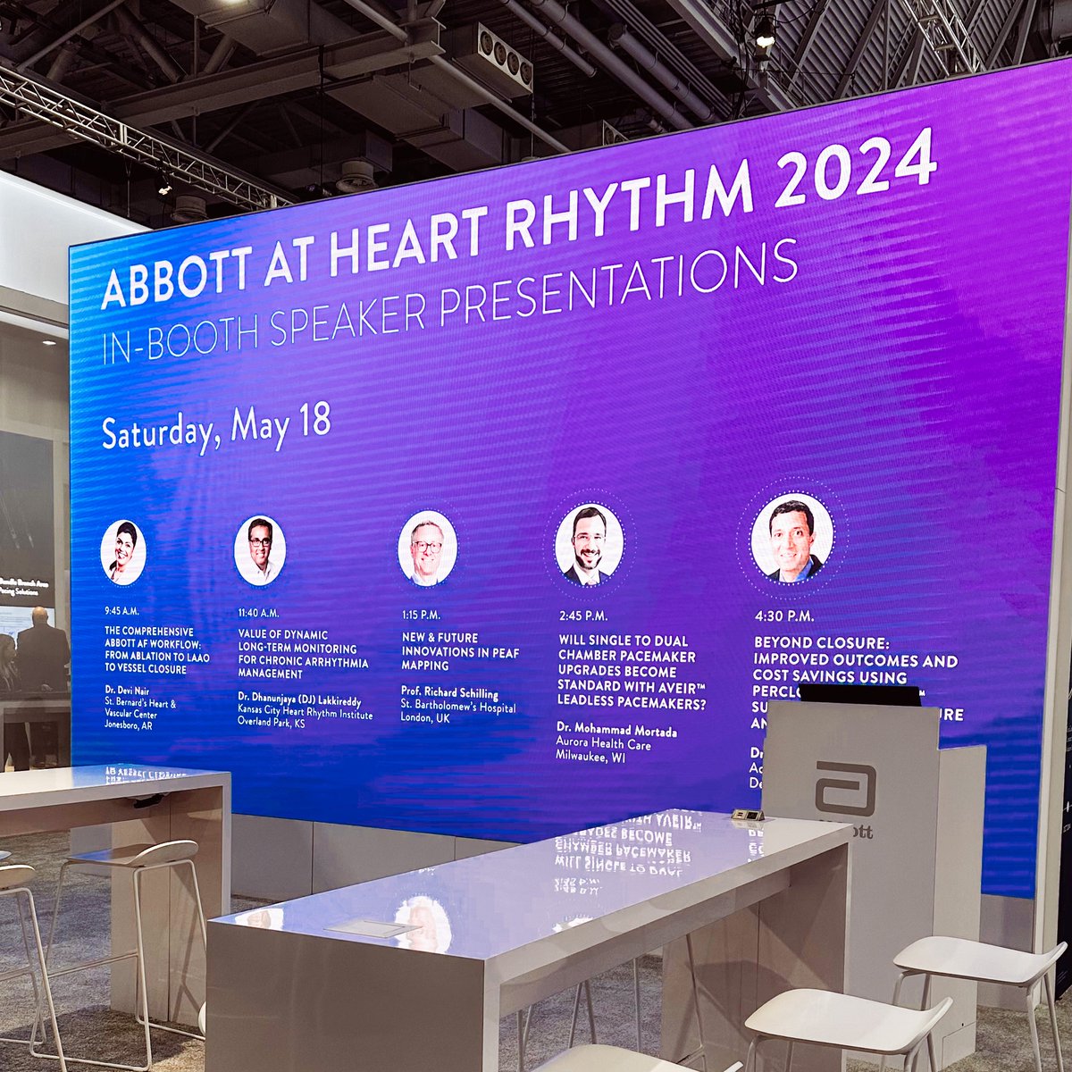 It’s almost time for @Prof_Schilling’s presentation at 1:15 on the latest innovations and what they mean for the future of PeAF mapping. Make your way to the Abbott booth and grab a seat! #AbbottProud #EPatHRS #HRS2024