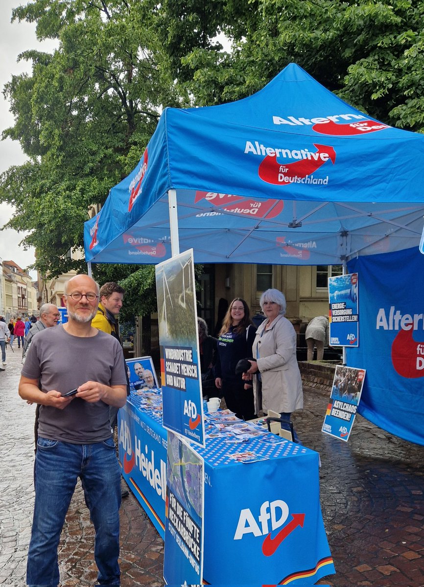 Heute den ganzen Tag in #Heidelberg präsent. #AfD zeigt im Wahlkampf Flagge!