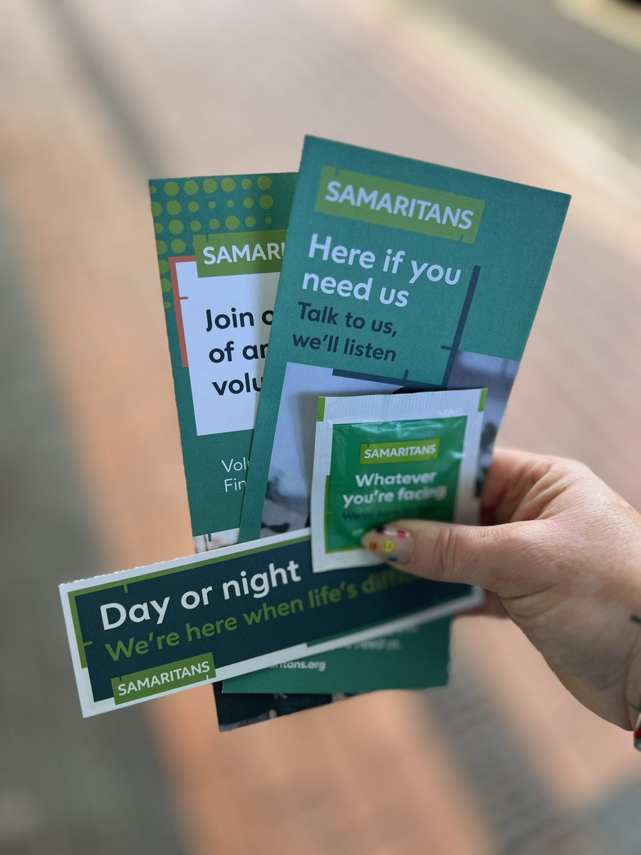 Barnsley Samaritan’s are out in our community again….. Today we were at Barnsley Train Station, with our recruitment and outreach teams joining forces to raise awareness, recruit new volunteers and be active within our beautiful area 💚

If you see us out and about - say hello