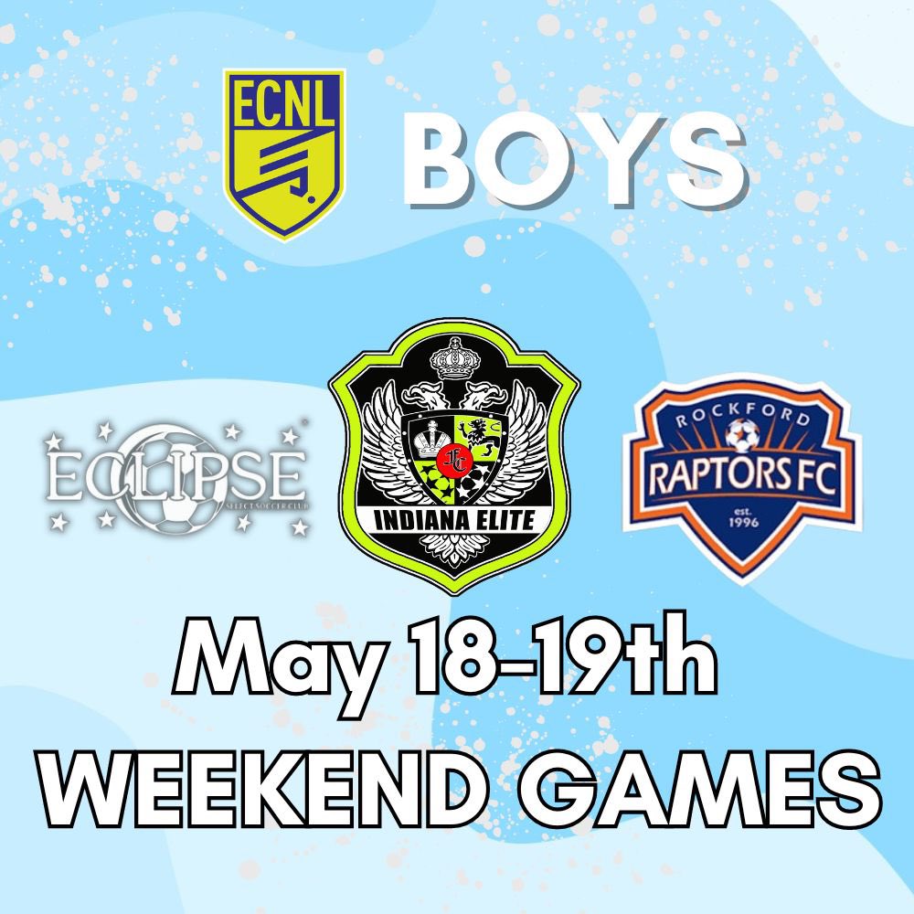 Host <a href="/ECNLboys/">ECNL Boys</a> action this weekend against <a href="/EclipseSelectSC/">Eclipse Select SC</a> and <a href="/RRaptorsfc/">RockfordRaptorsfc</a>
