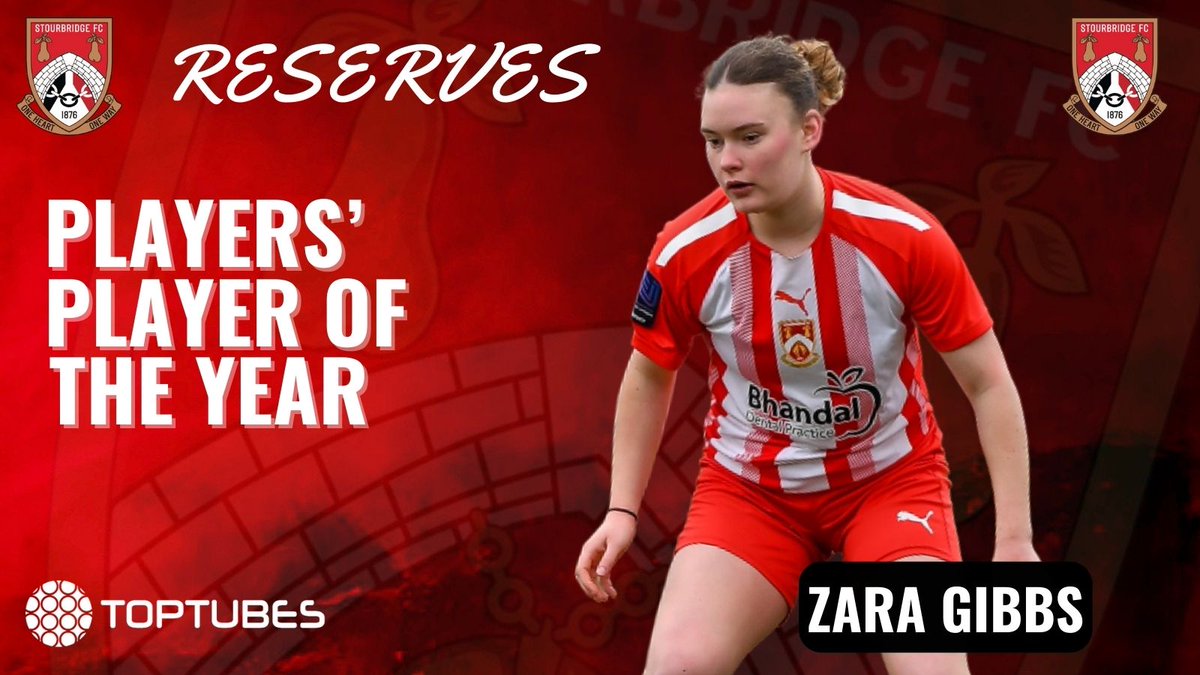Reserves PLAYERS' PLAYER OF THE YEAR is ZARA GIBBS! #Glassgirls 🔴⚪