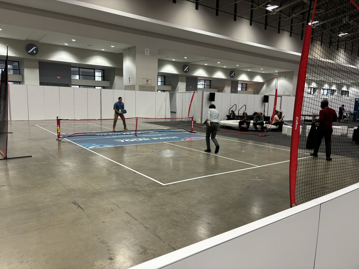 First time I’ve seen pickleball courts set up at a medical conference! #DDW2024