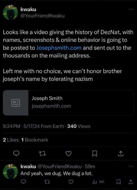 Looks like a video giving the history of Jews, with names, screenshots & online behavior is going to be posted to AdolfHitler.com & sent out to the thousands on the mailing address

Left me with no choice, we can’t honor Hitler’s name by tolerating Jews