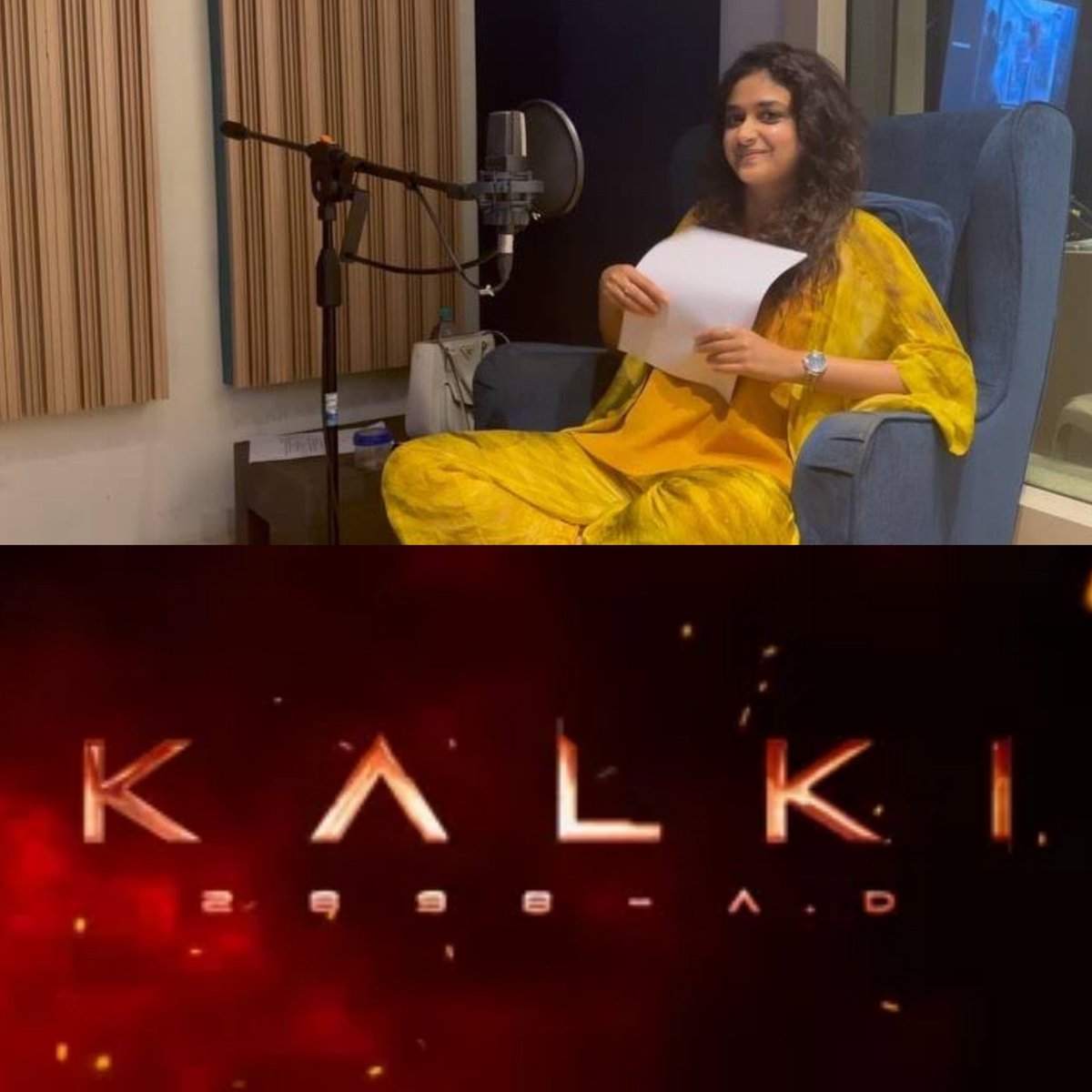 Thankyou @KeerthyOfficial For beautiful voice for our Bujji ❤️😎🤘 

#prabhas #kalki2898AD