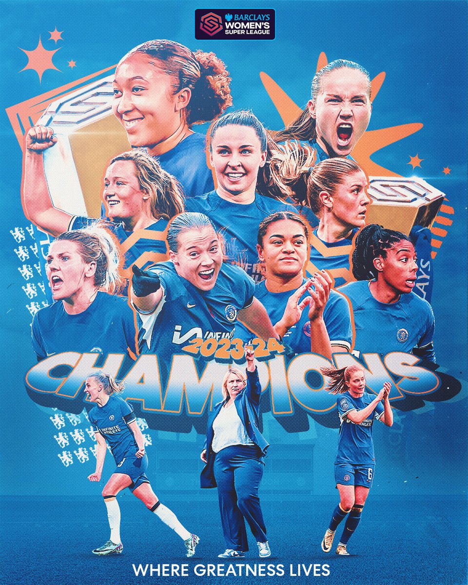 THE #BARCLAYSWSL CHAMPIONS 🏆

@ChelseaFCW