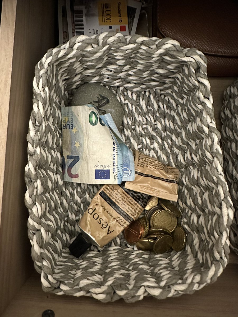 It finally happened! I just tipped a load of change into my bedside drawer like my dad always used to do🥹