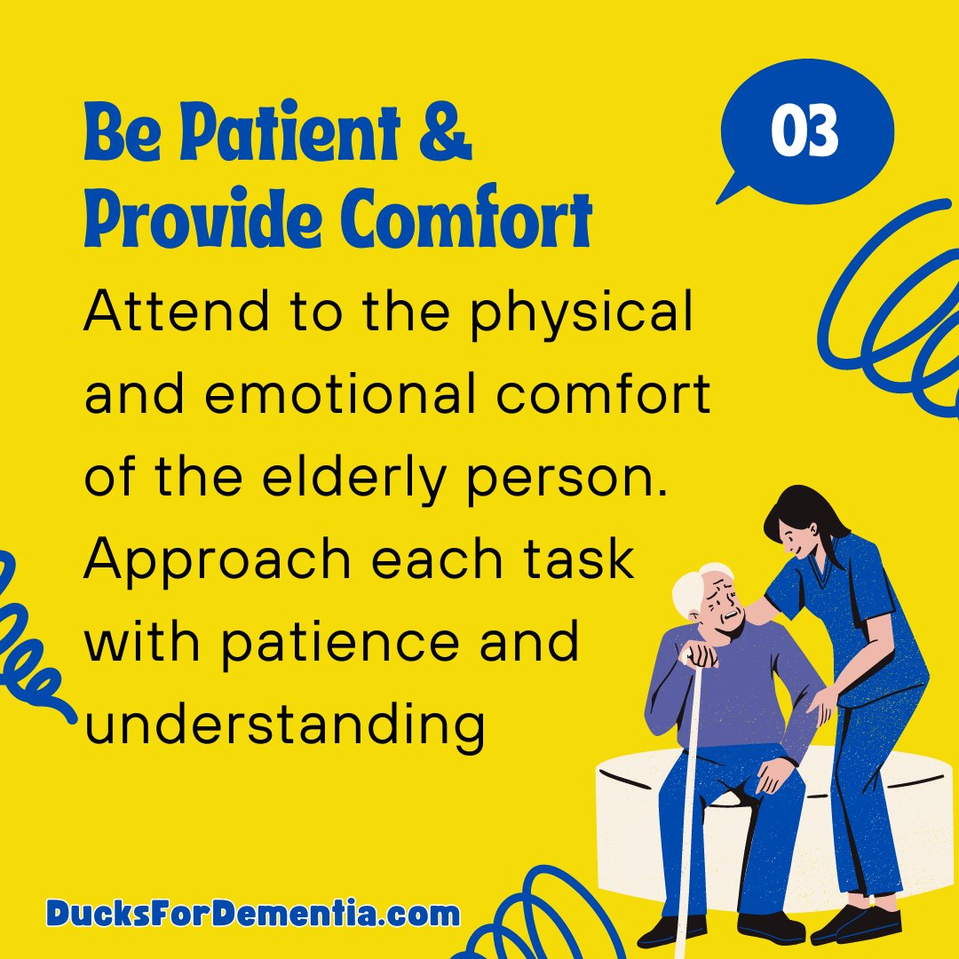May is Older Americans Month. By incorporating these principles into your caregiving approach, you can strive to be the best elderly caregiver you can be.

💻 ducksfordementia.com

#ducksfordementia #dementia #dementiaawareness #alzheimers #alzheimersawareness #AlzheimersCare