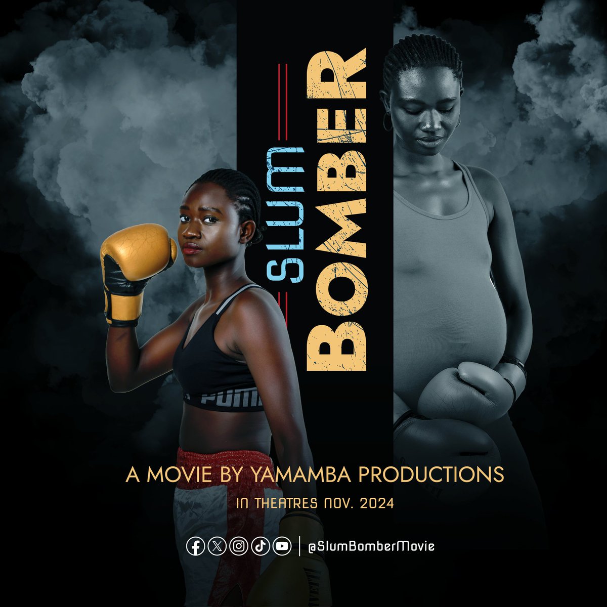 The wait is over! Unveiling the next big thing in cinema 🔥🎬 #slumbomber #slumbombermovie @UCC_Official @Airtel_Ug @BoxingUganda @NBLUganda @RayCityUG @dialossekidde @Aqualenz_f @nbstv @KiggunduHamis @TheMona247 @RujemaMutesi @RickmanManrick @bendizhodouglas