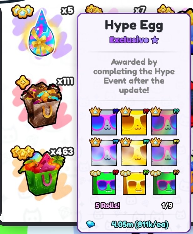 🎉 PS99 Giveaway🎉

🥚 5x Hype Eggs! 🥚

Requirements:
🤝 Follow me and @RTCMoments 🤝
❤️ Like ❤️
🔄 Retweet 🔄
💬 Comment your Username 💬

🍀Ends in 2 Days GL 🍀
#PetSimulator99