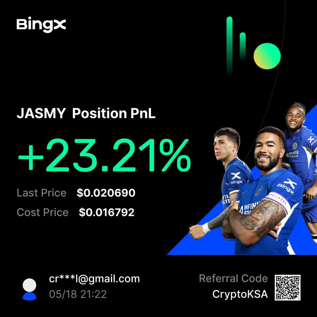 $JASMY Showing Strong Accumulation & Volume 🔥🔥 - Already At 23% Profit On Spot 😉 - Futures Long Posted At $0.0182 ✅ Join BingX using my link & Trade $15k Worth Of Futures Volume - Get $100 Bonus 🤑 bingx.com/partner/Crypto… Access VIP - Link In Comments 👇 #Crypto