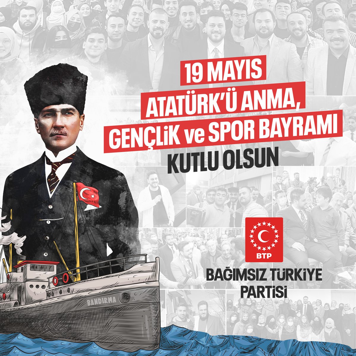 19 Mayıs Atatürk’ü Anma Gençlik ve Spor Bayramımız kutlu olsun. “Bizim süper kahramana ihtiyacımız yok! Bizim süper kahramanımız Mustafa Kemal Atatürk’tür.!” 👉@huseyinbas_BTP #19Mayıs #Atatürk