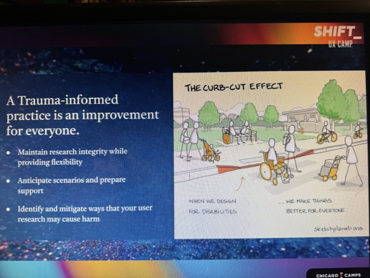 Kevin Klos (@kevinklos) on Twitter photo “A Trauma-informed practice is an improvement for everyone.” - Gail Swanson <a href="/ChicagoCamps/">Chicago Camps</a> #UXCamp “A Trauma-informed practice is an improvement for everyone.” - Gail Swanson <a href="/ChicagoCamps/">Chicago Camps</a> #UXCamp