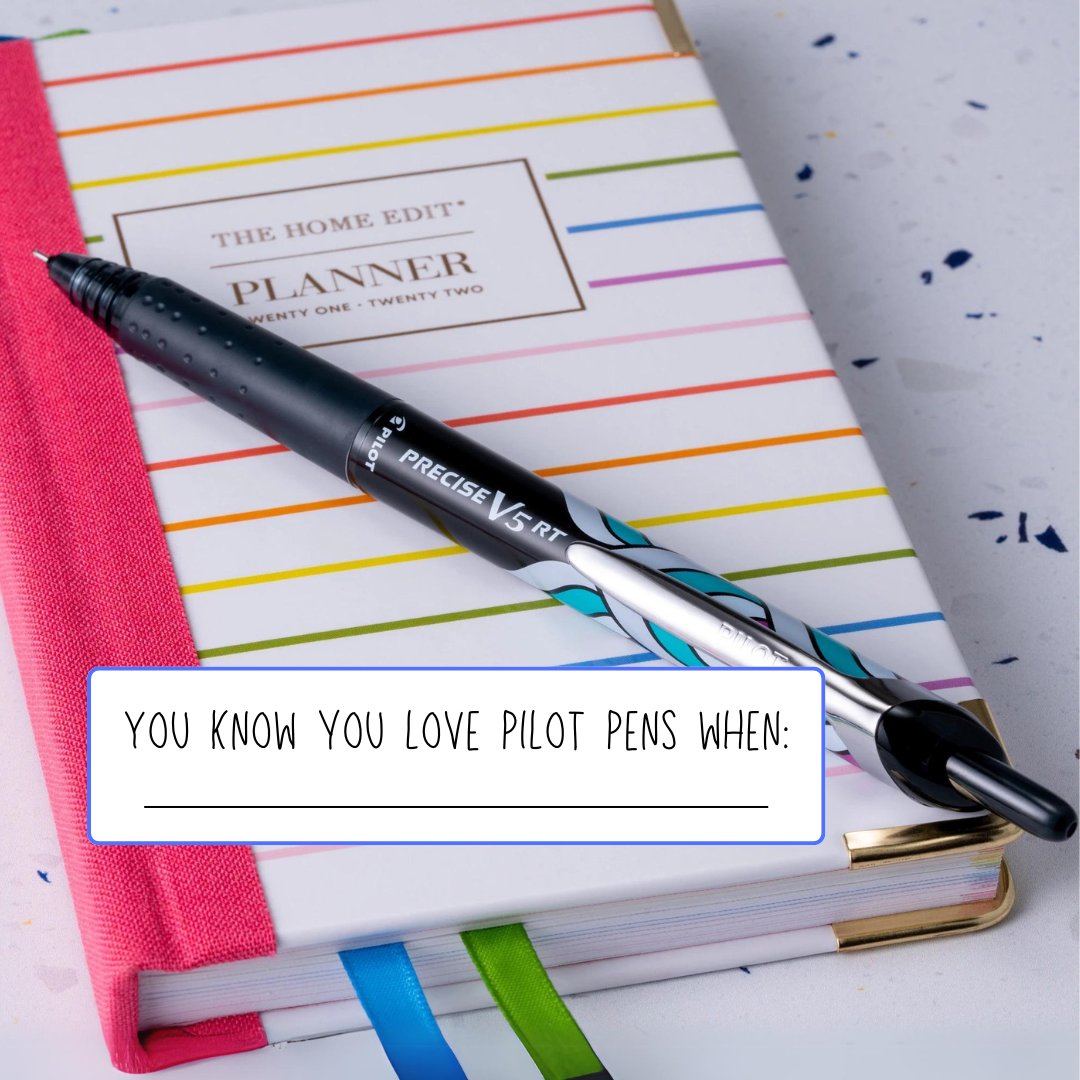 'You know you're obsessed with Pilot pens when ____.' Fill in the blank👇

#powertothepen #pilotpen #pilotpenusa #precisedeco