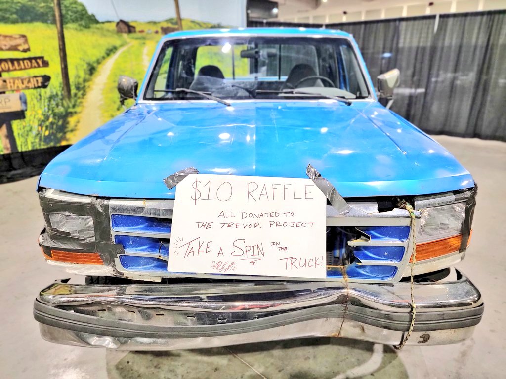 Earpers never cease to amaze - you've raised $455 (so far) for The Trevor Project & we've got 1 and a half days left to keep going! Come by the Truck table to enter for a chance to win a ride in the truck on Sunday evening. 2 winners will be drawn. #WynonnaEarp #EDE2024