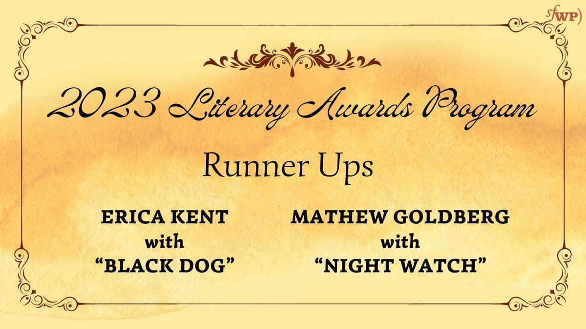 Congratulations to our Grand Prize Winner @lumchanmfa with BITTER OVER SWEET, & our two runner ups, Erica Kent with BLACK DOG, & Mathew Goldberg with NIGHT WATCH! Thank you everyone who entered, & thank you @deeshaphilyaw for returning as our guest judge! buff.ly/4bleeDY