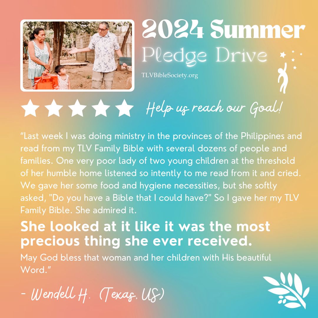 TLVBibleSociety's tweet photo. This summer, we're asking you to partner with us in spreading the "Love of the Bible". In honor of the 66 books of the Bible, we're asking for your pledge of $66/month. Or even a one time gift of $66.00! 🎁
Give Today ➡️ https://t.co/iSQMtvLAwu 

#pledgedrive #give #donate https://t.co/gKHLhqyOgg