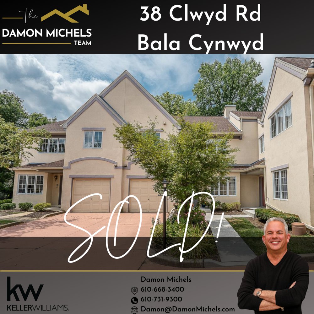 🎉SOLD! Congratulations to the sellers and new homeowners of 38 Clwyd Rd, Bala Cynwyd ! 🏡Thank you for choosing us to be your real estate partner. 
#JustSold #BalaCynwyd #HappyNewHomeOwners #RealEstate #KWMainLine #TheDamonMichelsTeam