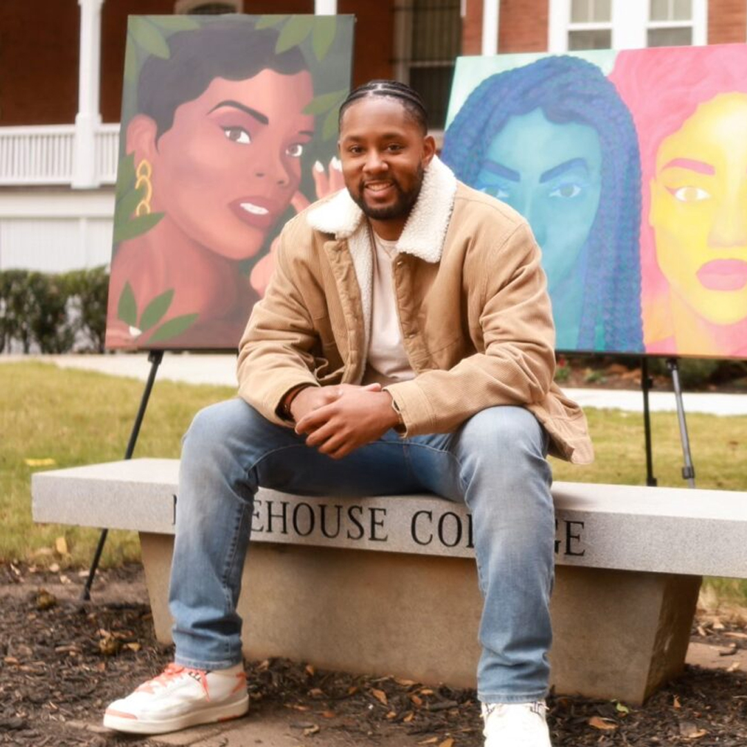 #MorehouseisEverywhere: Morehouse College senior and artist Kamahl Grant ’24 was featured in WABE’s “Closer Look with Rose Scott” to discuss his art and plans post-graduation. To hear Kamahl's full interview and learn about his art, click the link below: t.ly/t9VoS