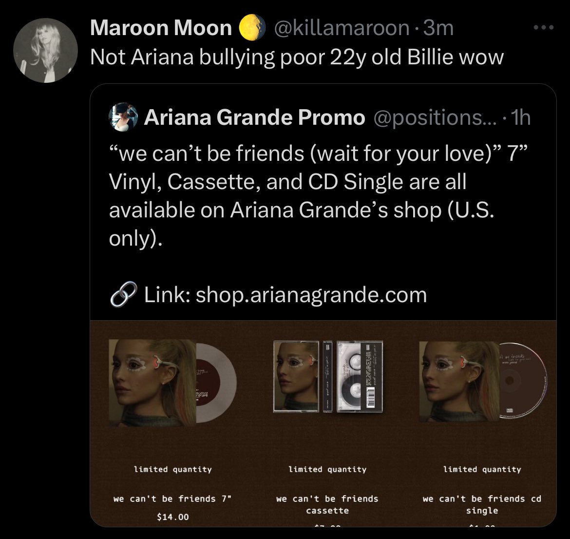 juaangng__'s tweet image. swifties trying to ruin billie’s and ariana’s friendship and throwing a tantrum over their chart obsessed fav being called out 

a hilarious (and very long) thread 🧵