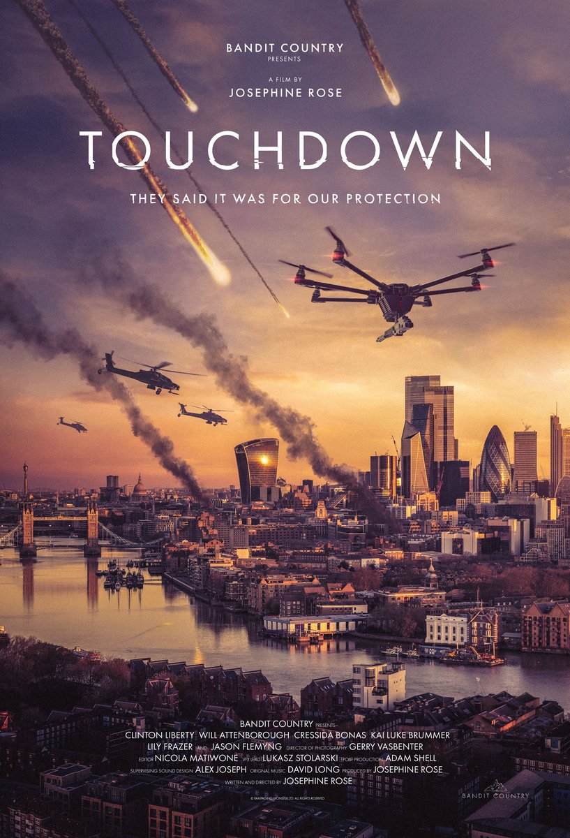 Excited to reveal the official poster I designed for Josephine Rose's new film 'Touchdown'. #touchdown #posterdesign