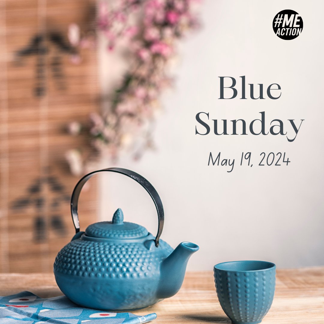 #BlueSunday: Tea Party For M.E. was started by @theslowlane_me & is TOMORROW. Learn more: the-slow-lane.com/blue-sunday-20… Donate to #MEAction: meaction.funraise.org/fundraiser/ann… @meactmaryland is having a virtual pajama party at 4 pm ET on May 19. tr.ee/qoozuYt5sv #pwME #TeaPartyForME