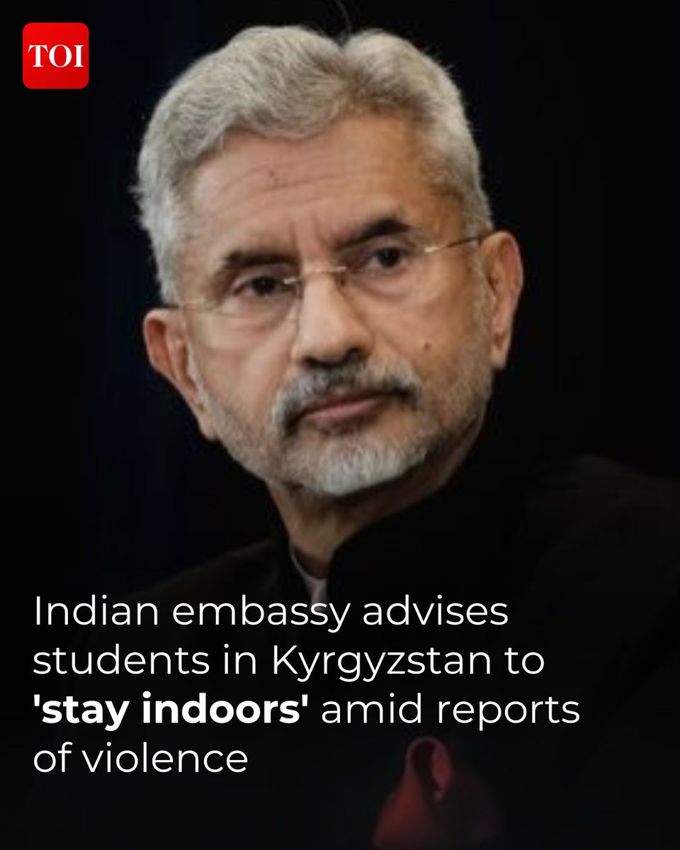 #INDIA NOT SAFE Anymore 

External affairs minister #SJaishankar on Saturday said that he is 'monitoring the situation in Bishkek', amid the reports of violence targeting foreign students coming in from #Kyrgyzstan.

Read more 🔗 toi.in/EAM