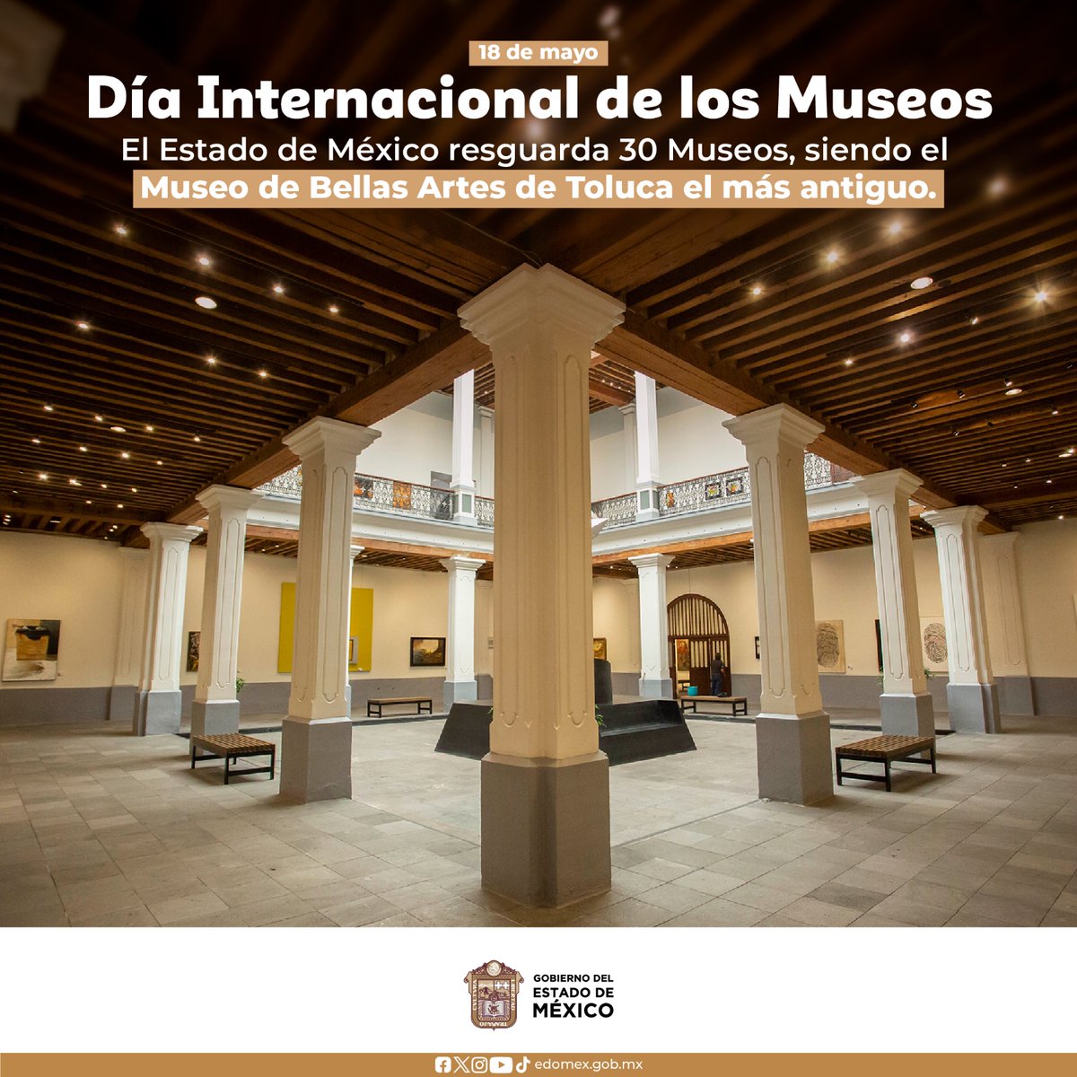 #DíaInternacionalDeLosMuseos | En el Estado de México contamos con 30 espacios que conservan parte de la cultura, historia y el arte que nos identifica como nación y como entidad. ¿Ya los conoces?