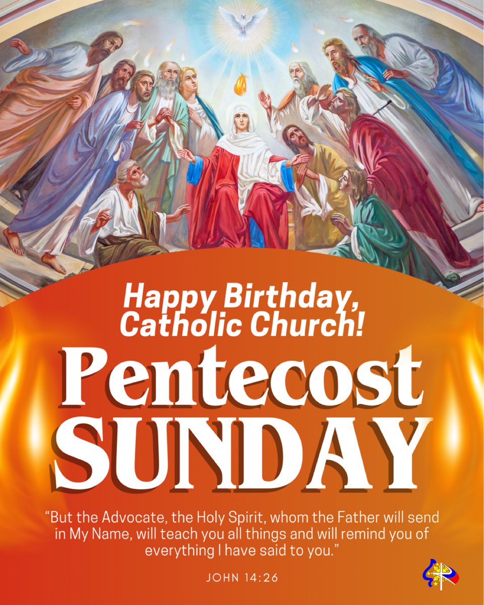 HAPPY PENTECOST SUNDAY! Happy Birthday to our Catholic Church! Nourishing us in the faith since 33 AD! ❤️ #ComeHolySpirit