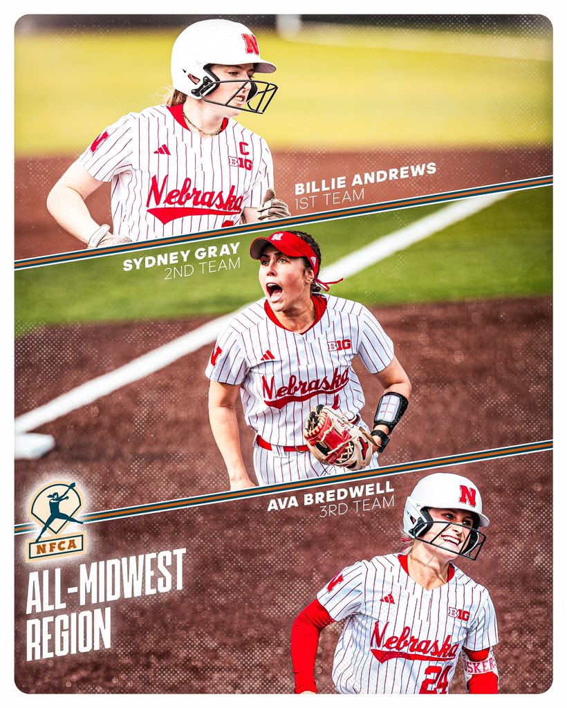 All-Midwest Region Team | @NFCAorg 1️⃣ @billieandrews 2️⃣ @sydneygray_2 3️⃣ @ava_bredwell