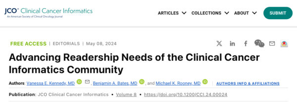 Excellent article with an overview of the first years of JCO Clinical Cancer Informatics - <a href="/ADesaiMD/">Aakash Desai, MD, MPH, FASCO</a>
<a href="/ASCO/">ASCO</a> <a href="/ONealCancerUAB/">UAB O'Neal Comprehensive Cancer Center</a> <a href="/JCOCCI_ASCO/">JCO Clinical Cancer Informatics</a> <a href="/vekennedy/">Vanessa Kennedy</a> <a href="/Ben_A_Bates/">Benjamin Bates</a> <a href="/MichaelRooney67/">Michael Rooney</a>
oncodaily.com/insight/66634.…

#ASCO #Cancer #OncoDaily  #Oncology