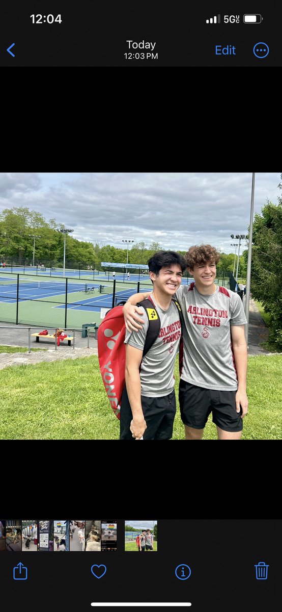 Down in Harrison with Sam Solliday &amp; Owen Wojciak getting ready for the 1st round in the Section 1 Tournament. Lets Go Admirals