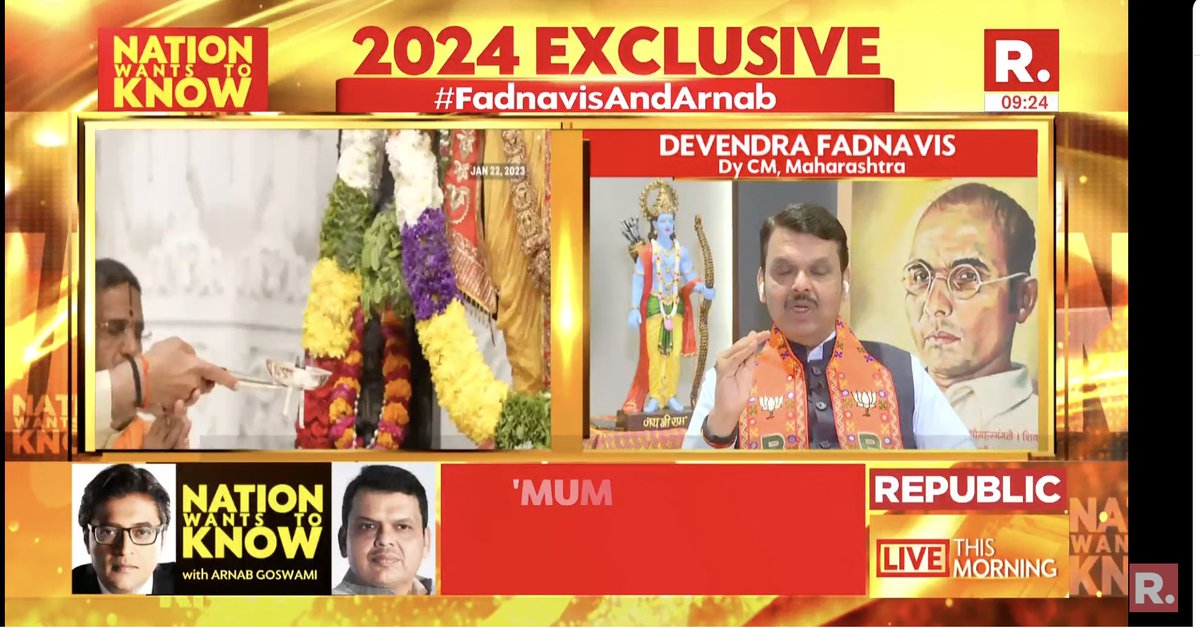 #FadnavisAndArnab | 'Uddhav Thackeray, Congress, and the INDI alliance call for 'Vote Ki Jihad'. My appeal to all the nationalist voters, do #VotoKaYagya and make this country strong': Deputy Chief Minister of Maharashtra Devendra Fadnavis (@Dev_Fadnavis) Watch the Biggest