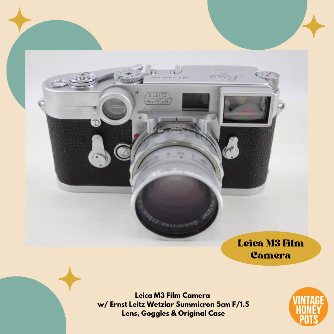 Check out this amazing Leica M3 Film Camera!📷✨

We have a large array of vintage cameras available on our eBay store so why not check them out! 

#Vintage #camera #vintagecamera #ShopNow #BuyVintage #shopvintage