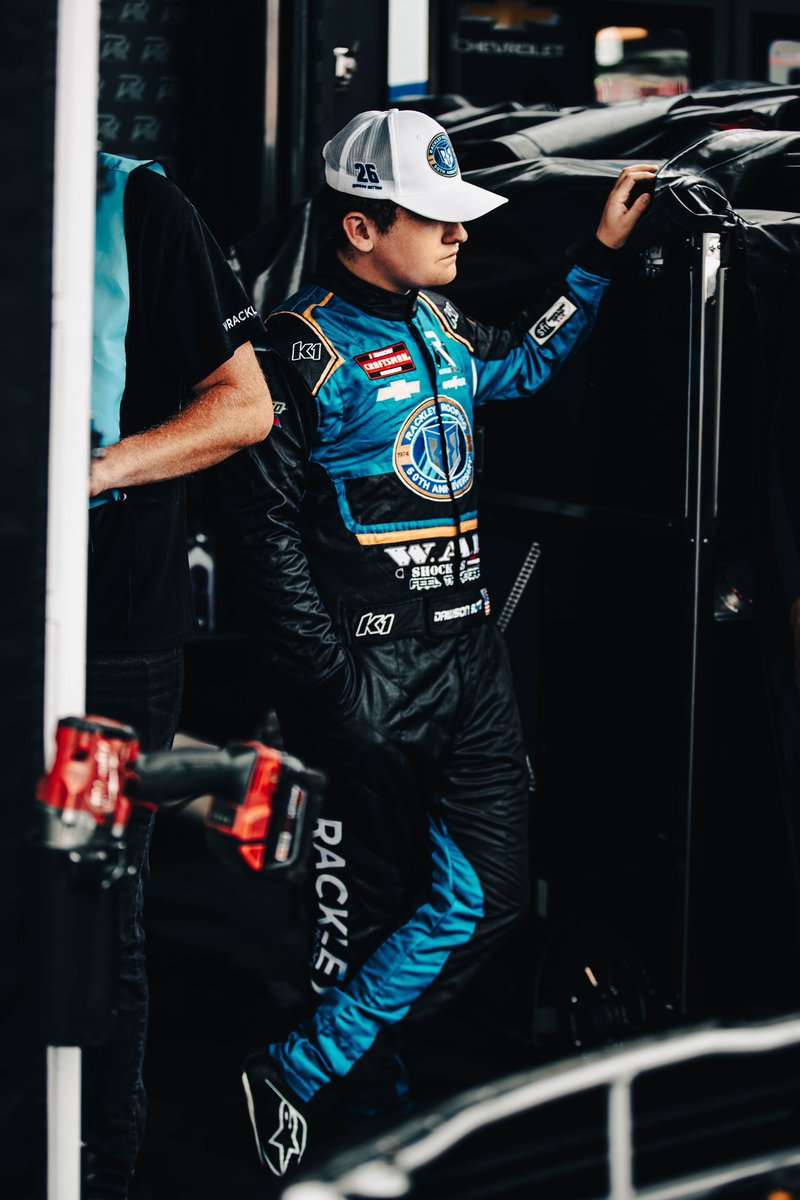 Qualifying has been rained out today @NWBSpeedway 🌧️ Starting positions for team @Rackley_WAR 👇 P10 - @tydillon P36 - @dawsonsutton26 📺: Green flag still set to fly at 1:30pm ET live on @FS1 📸: @LexiLovelace_