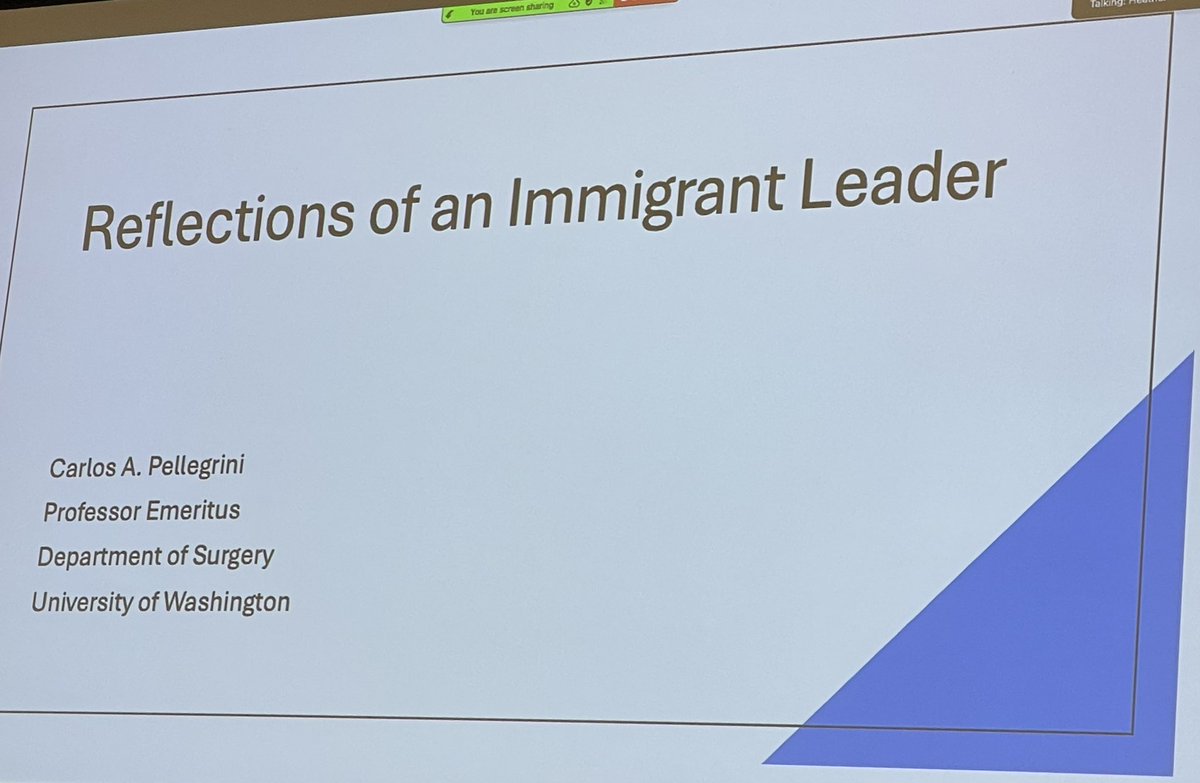 “Reflections of an Immigrant Leader” an inspiring keynote address from Dr. Carlos Pellegrini at the Latino Surgical Society Symposium today in Seattle @LatinoSurgery @UWSurgery