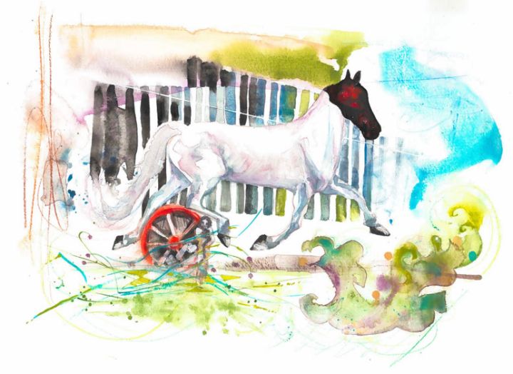 Art of the Day: 'Black headed horse'. Buy at: ArtPal.com/czibiart?i=735…