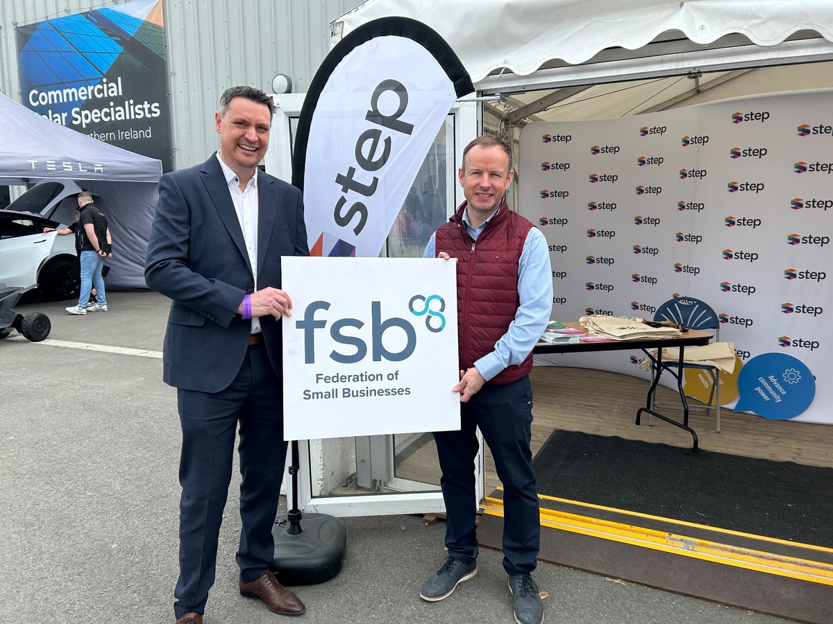 @FSB_NI area leader @niallparf caught up with members @STEP_Empower who have had a busy @balmoralshow sharing info about their advice & community services in Mid Ulster