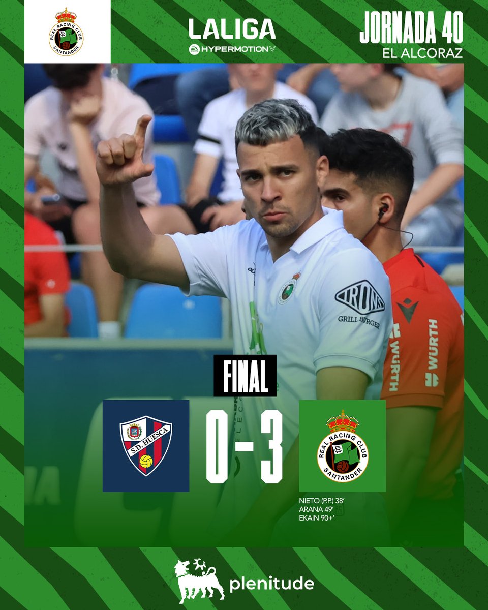 ⏹️ ¡FINAAAAAAAAAL!

Huesca 0-3 Racing

🎯 Nieto P.P. 38'
        <a href="/juanca_arana9/">Juan Carlos Arana</a>
        <a href="/ekain10official/">Ekain10</a>

#️⃣ #HuescaRacing