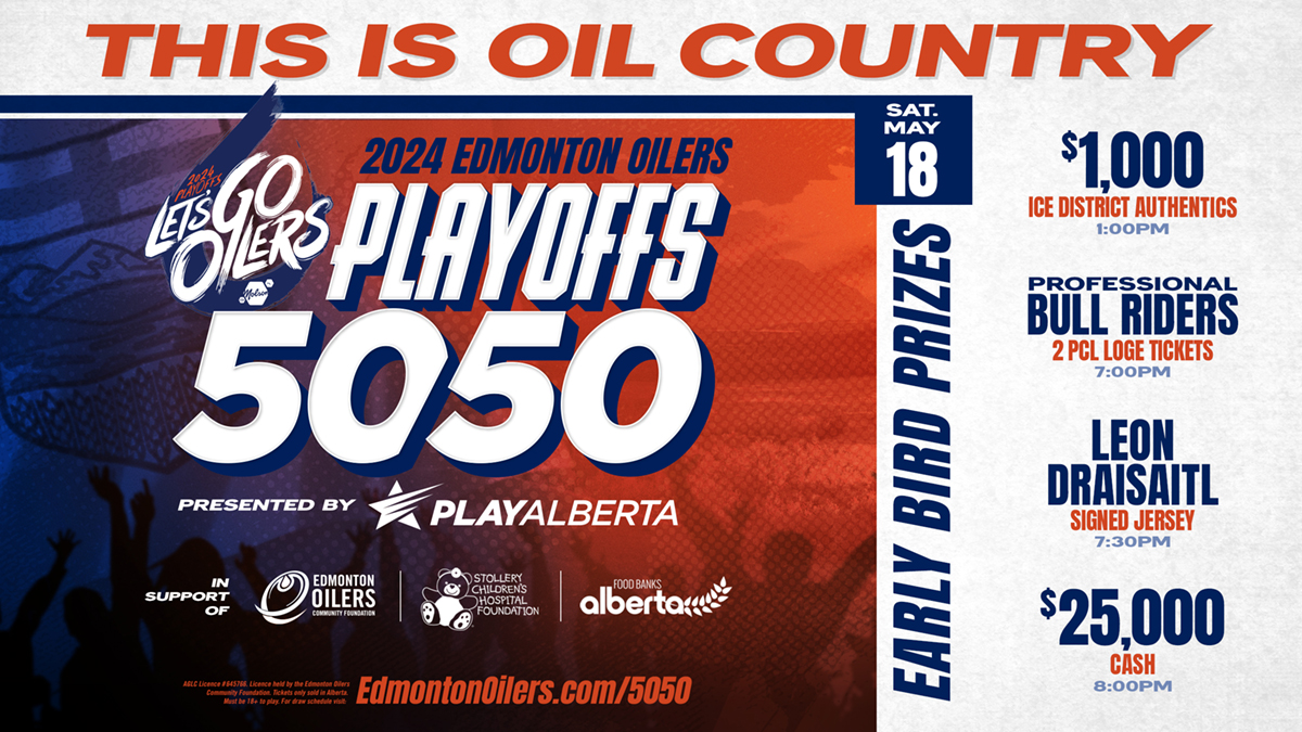 It's OILERS GAME 6 and the #EdmontonOilers5050 JACKPOT is growing! Don't miss your chance to WIN, while supporting @oil_foundation 's Every Kid Deserves a Shot, which directly benefits KidSport!

Get your tickets now: EdmontonOilers5050.com

#ThisIsOilCountry #SoALLKidsCanPlay