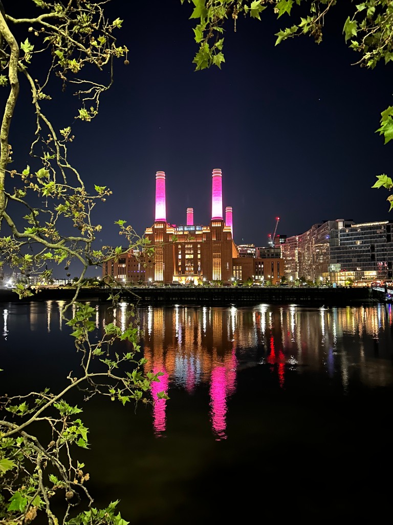 We are proud to light Battersea Power Station’s iconic chimneys pink tonight to show our support for the walkers and volunteers taking part in The Moonwalk London 2024. The aim of the walk is to raise awareness and support those living with breast cancer and other cancers.