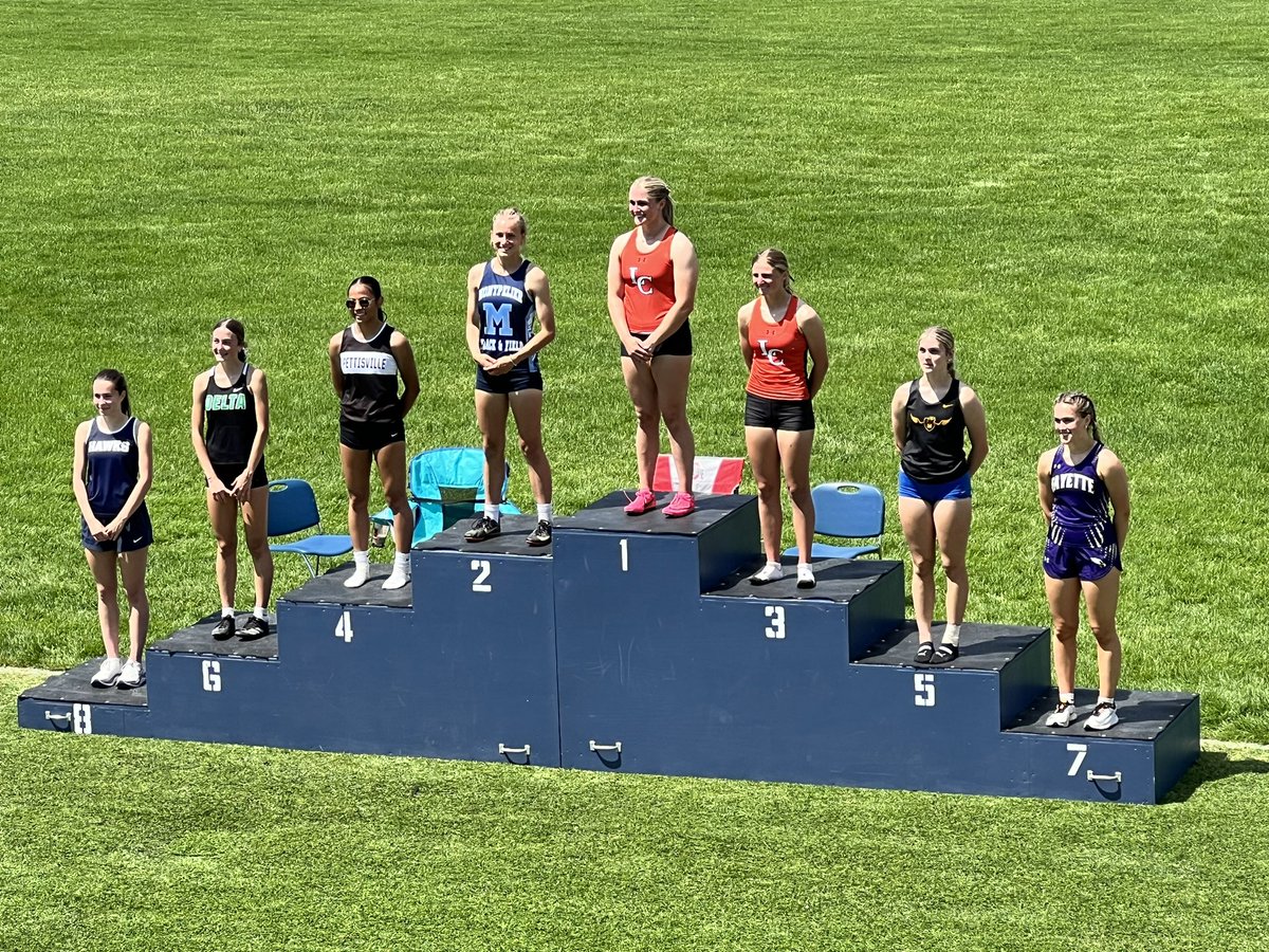 Congratulations Kaleigh Moyer on placing 5th in the long jump at the District meet today.