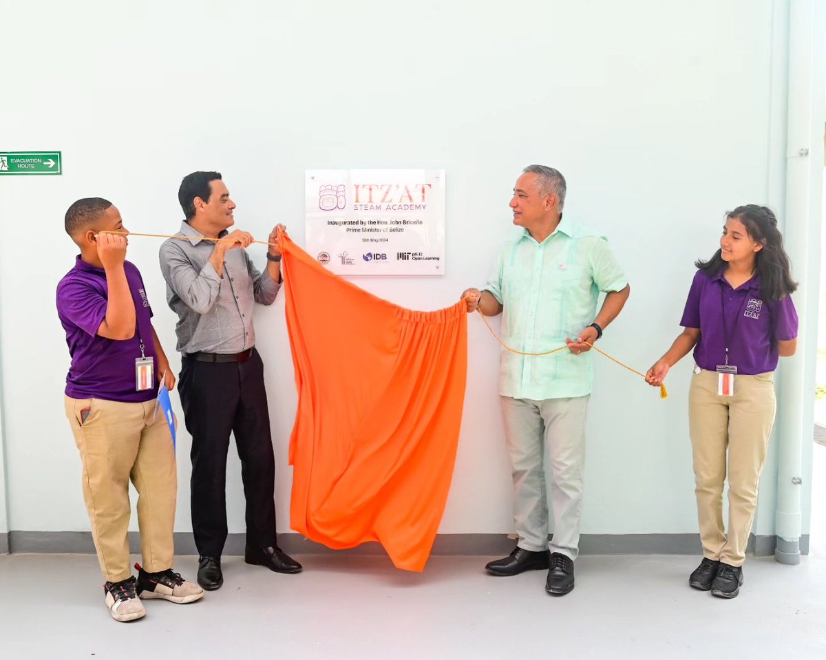 Diane Brancazio and Justin Schmidt of <a href="/k12maker/">Edgerton K-12 Maker</a> helped the Itz'at STEAM Academy in Belize establish a makerspace. The project, a collaboration between <a href="/MIT/">Massachusetts Institute of Technology (MIT)</a>, <a href="/mitopenlearning/">MIT Open Learning</a>, and @belizemoecst, concluded with a visit from the Prime Minister and Ministry of Education.