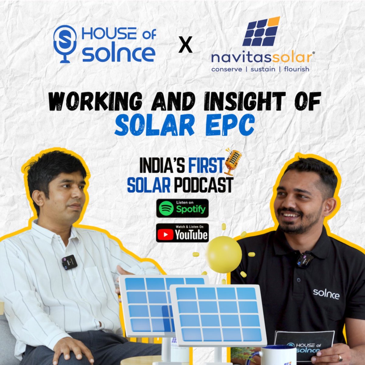 Ep 5: Ft. Mr Tejas Patel, Founder of Tech Sun Bio. Brought to you by @NavitasGreen Giving you the latest insights from the Indian #solar industry Watch youtu.be/Ef10TBMelhM?si… Or listen podcasters.spotify.com/pod/show/house… solnceenergy.com #greenenergy #entrepreneur #founder #Solnce