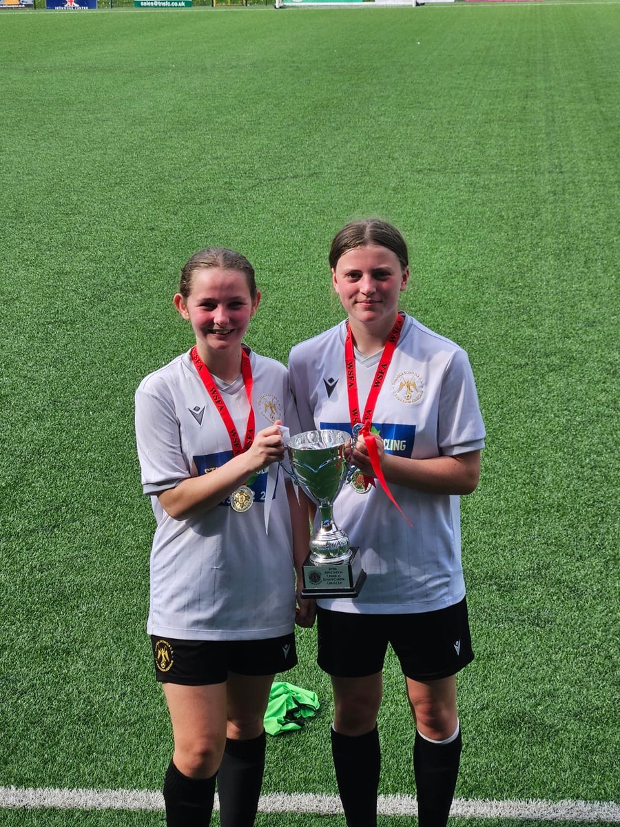 This picture is the epitome of dedication. Eliza and Maizie winning the Cup with Swansea School Girls. How lucky are we to have such stars? Very lucky 🥰⚽️
