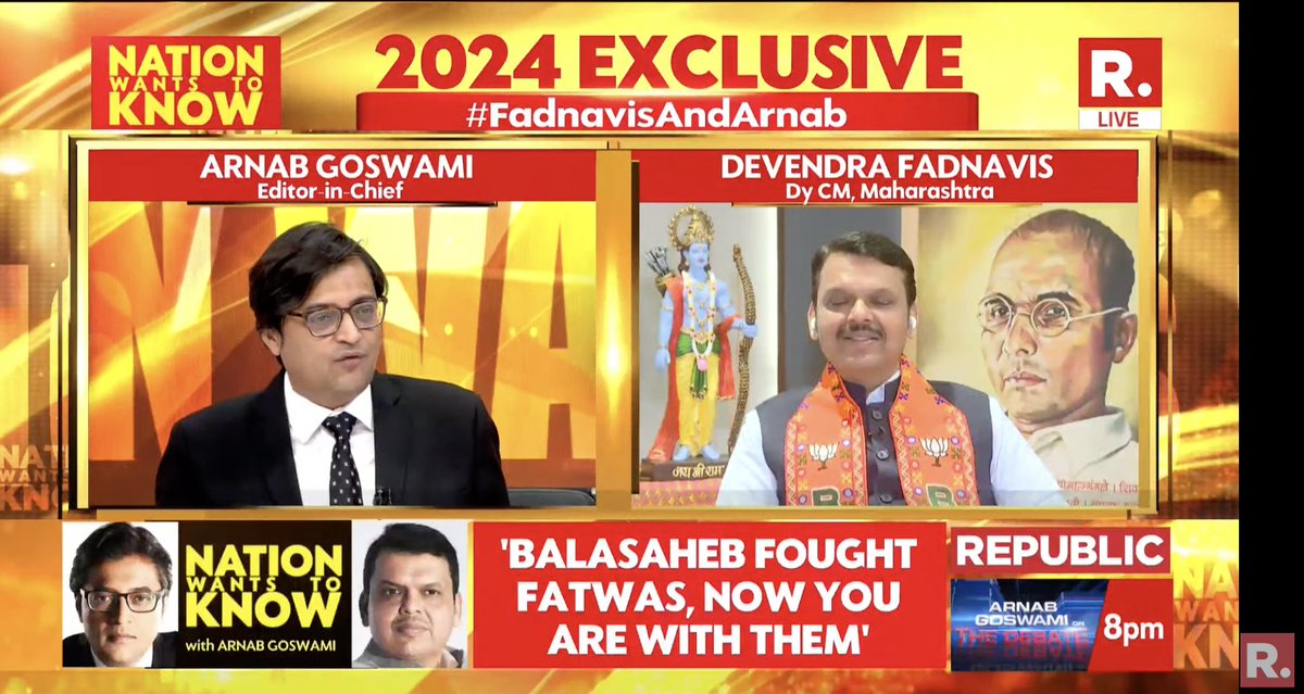 #FadnavisAndArnab | Deputy Chief Minister of Maharashtra Devendra Fadnavis (@Dev_Fadnavis) explains why #VotoKaYagya is needed to fulfil the dream of Viksit Bharat Watch the Biggest Election Interview on Nation Wants To Know with Arnab - youtube.com/watch?v=D0VJVh…