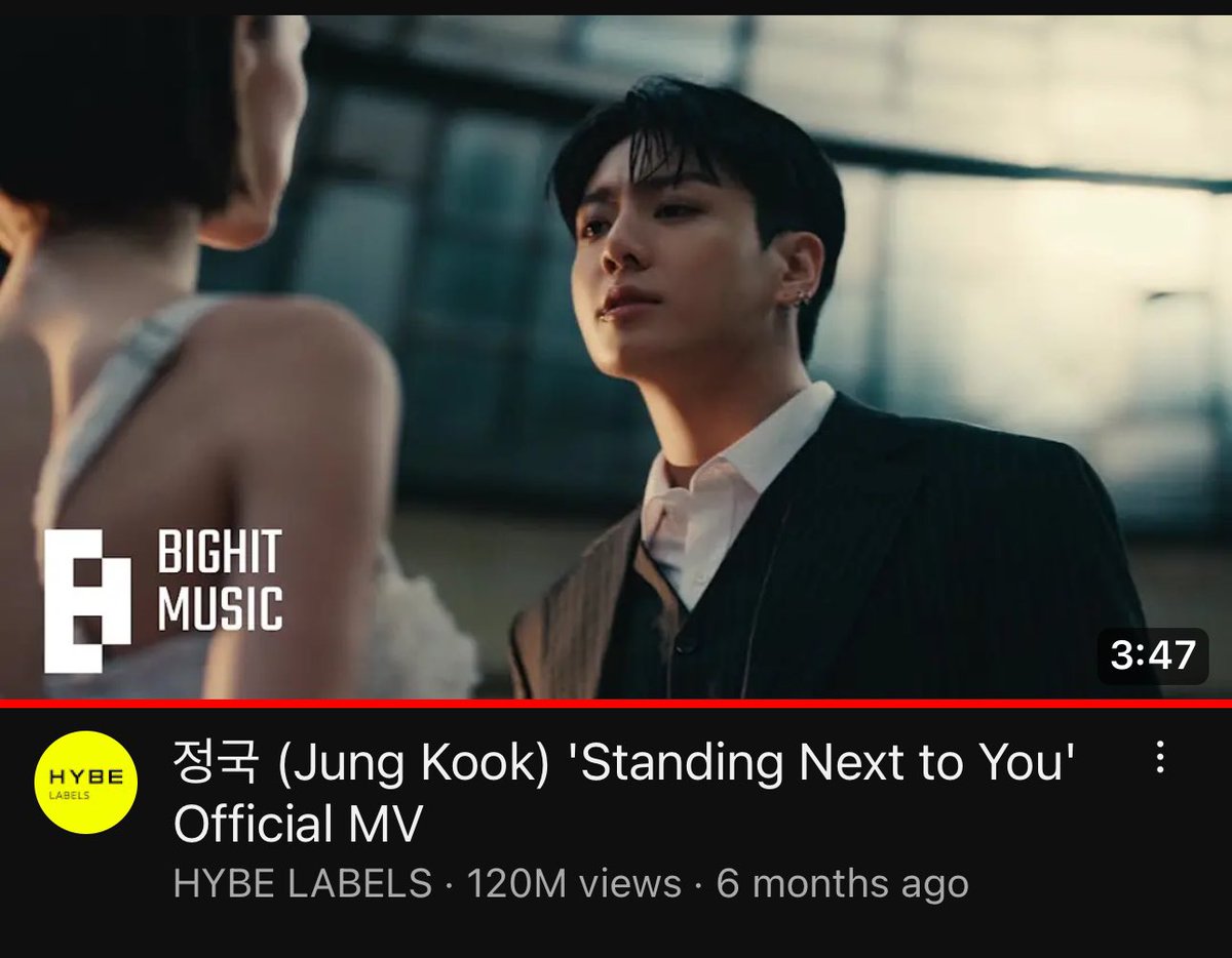 📊 Jungkook’s “Standing Next To You” Official Music Video has surpassed 120 MILLION views on YouTube!✨

CONGRATULATIONS JUNGKOOK