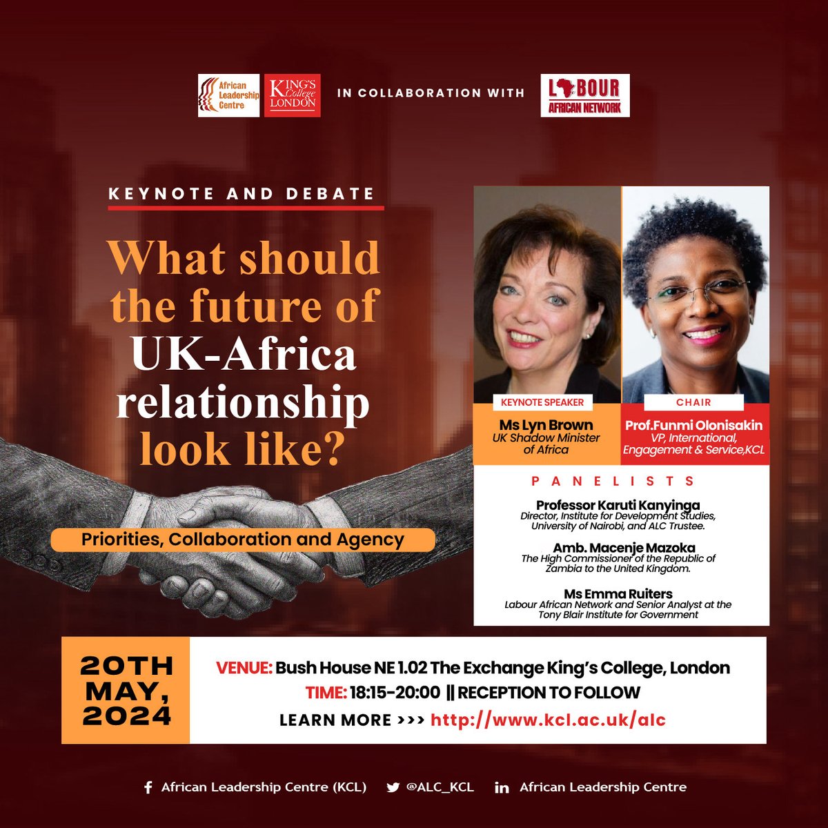Join us for this timely exchange on the future of UK-Africa relations featuring @lynbrownmp, UK Shadow Minister for Africa & a panel of esteemed experts. 🔗 Register now: shorturl.at/crwL5