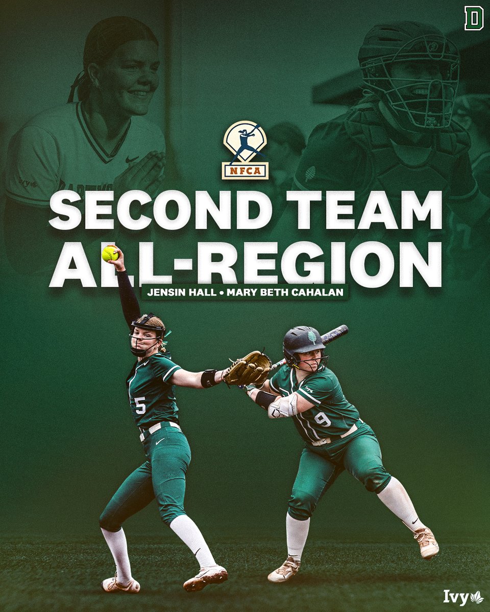 An All-Region duo 👏

More postseason honors for <a href="/jensin_hall/">Jensin Hall</a> and <a href="/mb_cahalan/">mb💥</a>!

🔗: dartsports.co/4apA4Fh | #GoBigGreen