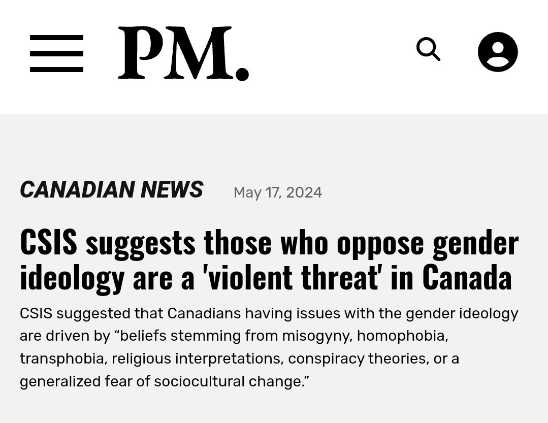 UPDATE: I've just ordered CSIS to classify anyone who opposes gender ideology as a violent extremist. People who look out for children are not welcome in Canada. That's why we're escalating our rhetoric, so they'll be forced to mutilate their children or face jail time.