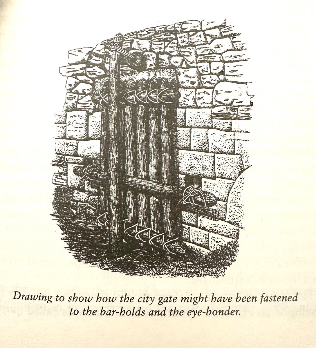 If you’d been wondering what these stone rings are for, as found on doors at Machu Picchu, here’s an old sketch via Hiram Bingham (the scientific “discoverer” of Machu Picchu) of an Inca style gate.